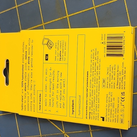 Starface Yellow Hydro-Star Pimple Patches NIB - Picture 2 of 2